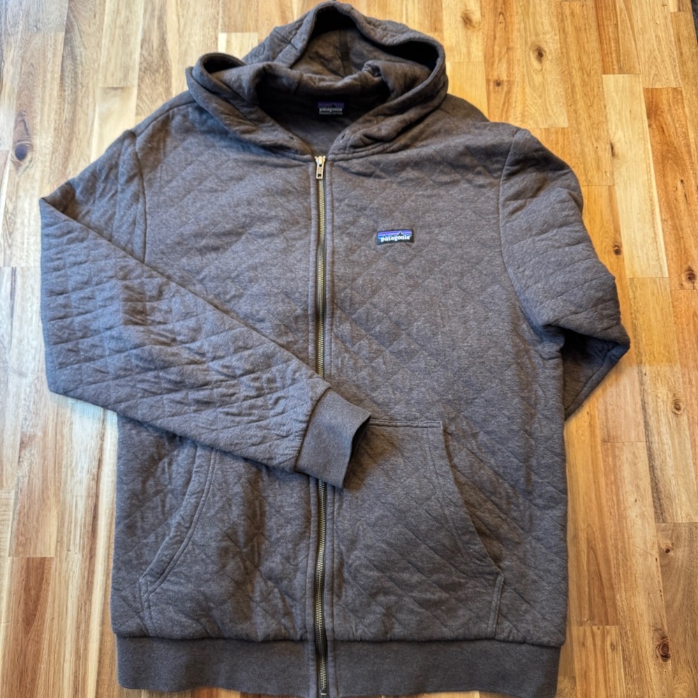 Brown Patagonia Quilted Hoodie - Men’s Large